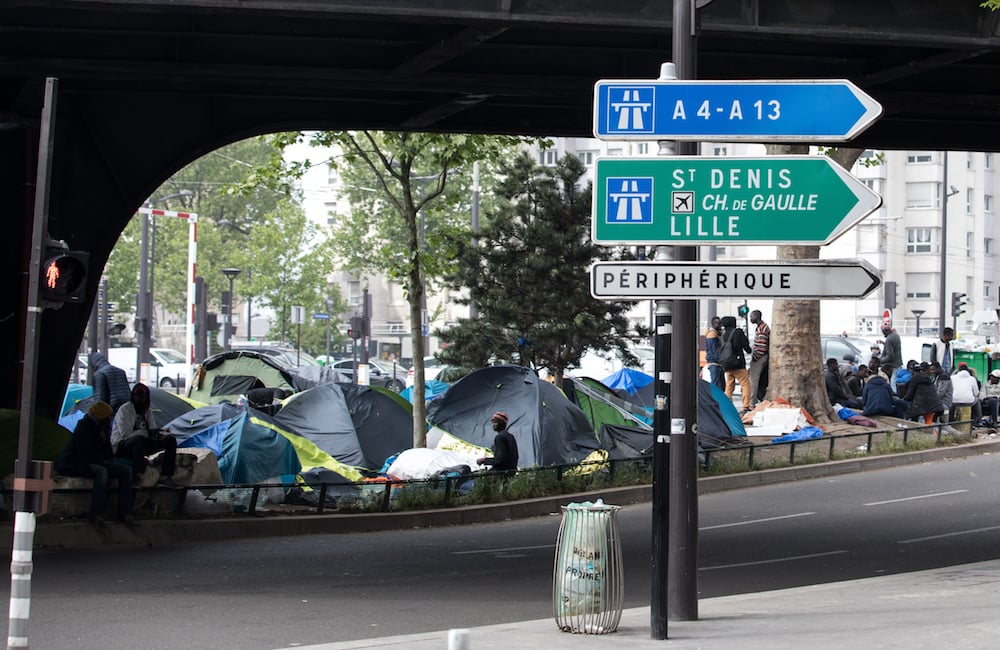 Paris göçmen kampı