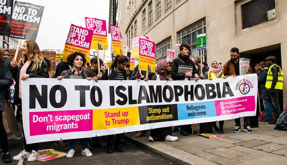 Londra'da ırkçılık, İslamofobi ve Trump karşıtı bir eylem | 18 Mart 2017| Fotoğraf: John Gomez -Shutterstock.com