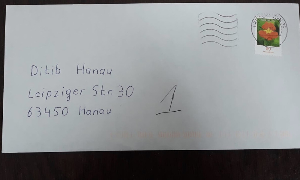 Ditib Hanau Camiine tehdit mektubu