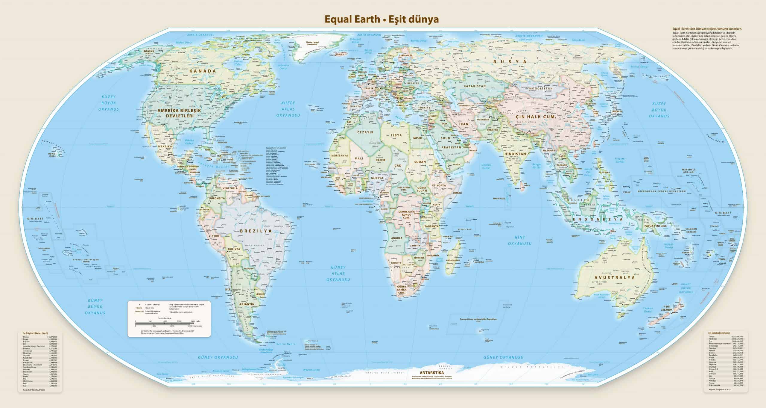 Merkatör projeksiyonunda Grönland’la eşit görünen Afrika aslında 14 kat daha büyük. Afrika ülkeleri, harita standartlarının yalnızca estetik değil; kimlik, özgüven ve siyaset açısından da belirleyici olduğunu vurguluyor.