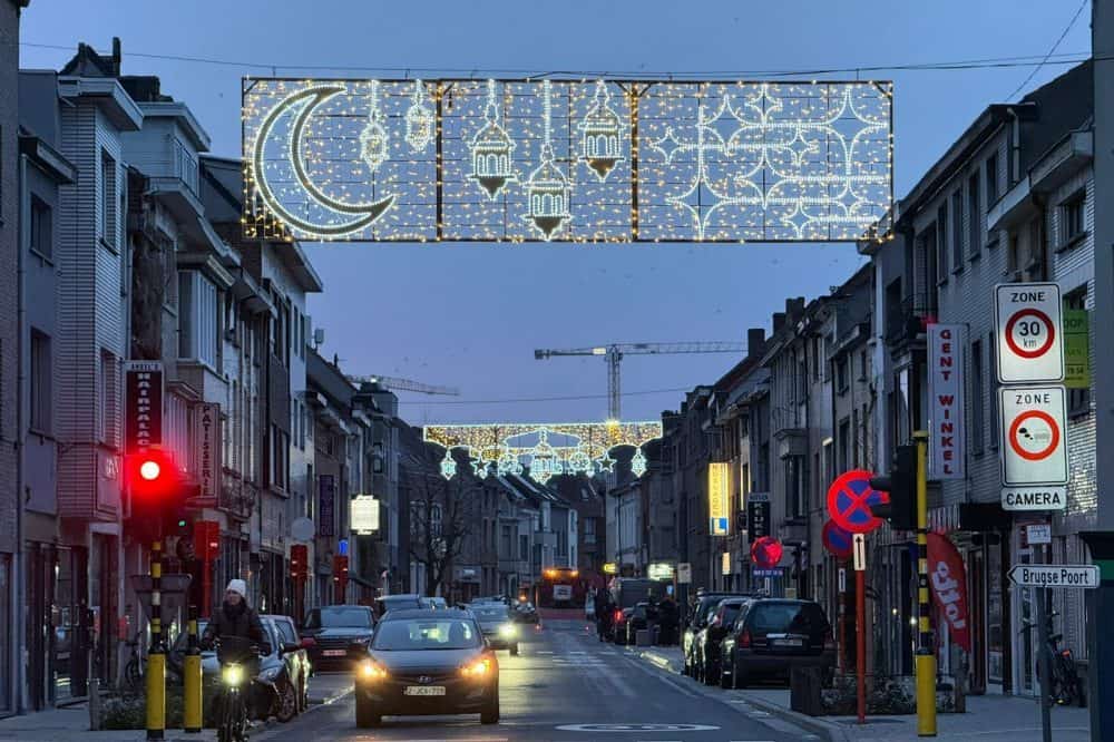 ramazan ayı gent belçika happy ramadan ışıkları ışıklandırma